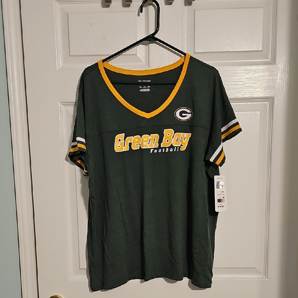 NFL Green Bay Packers Dark Green Shirt. Size 3xl. Nwt.